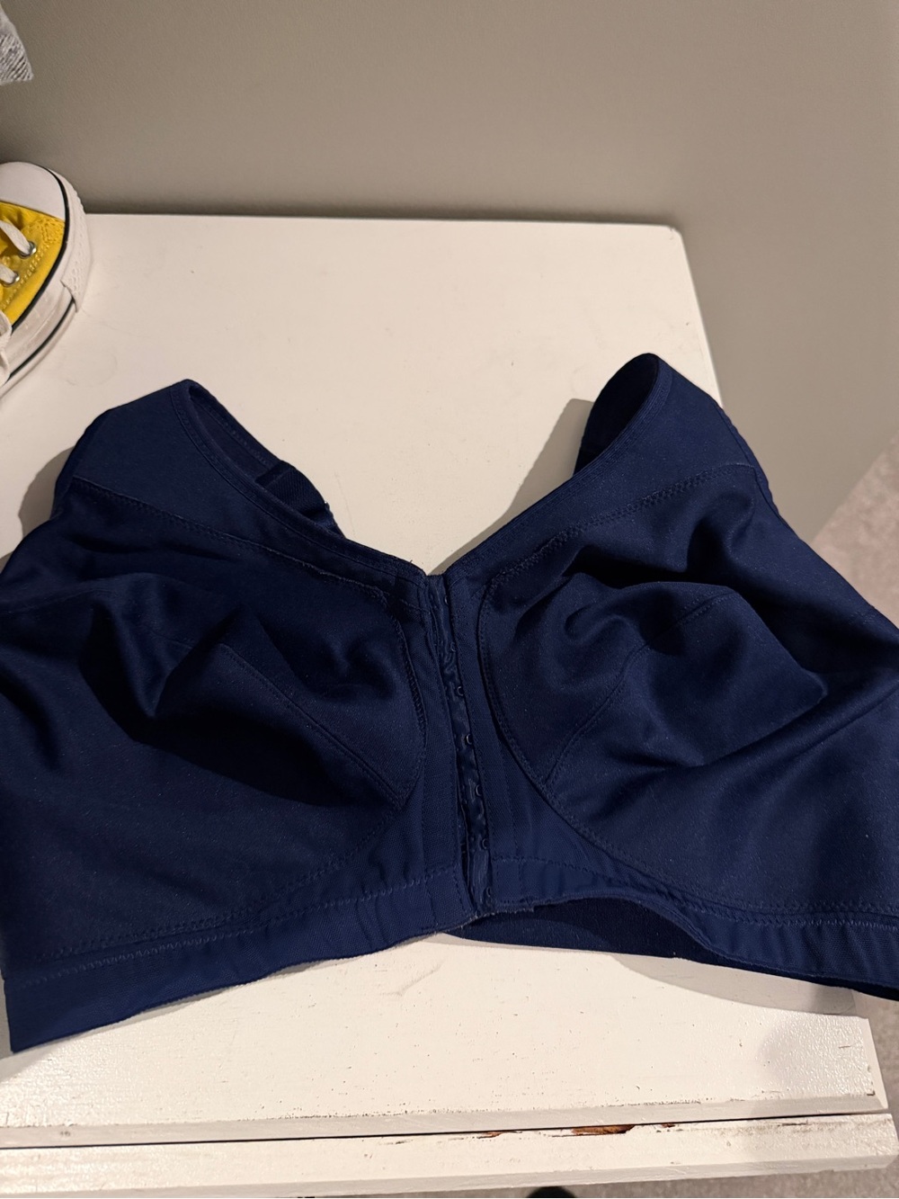 Glamorise Navy Front-Closure Wireless Comfort Bra
